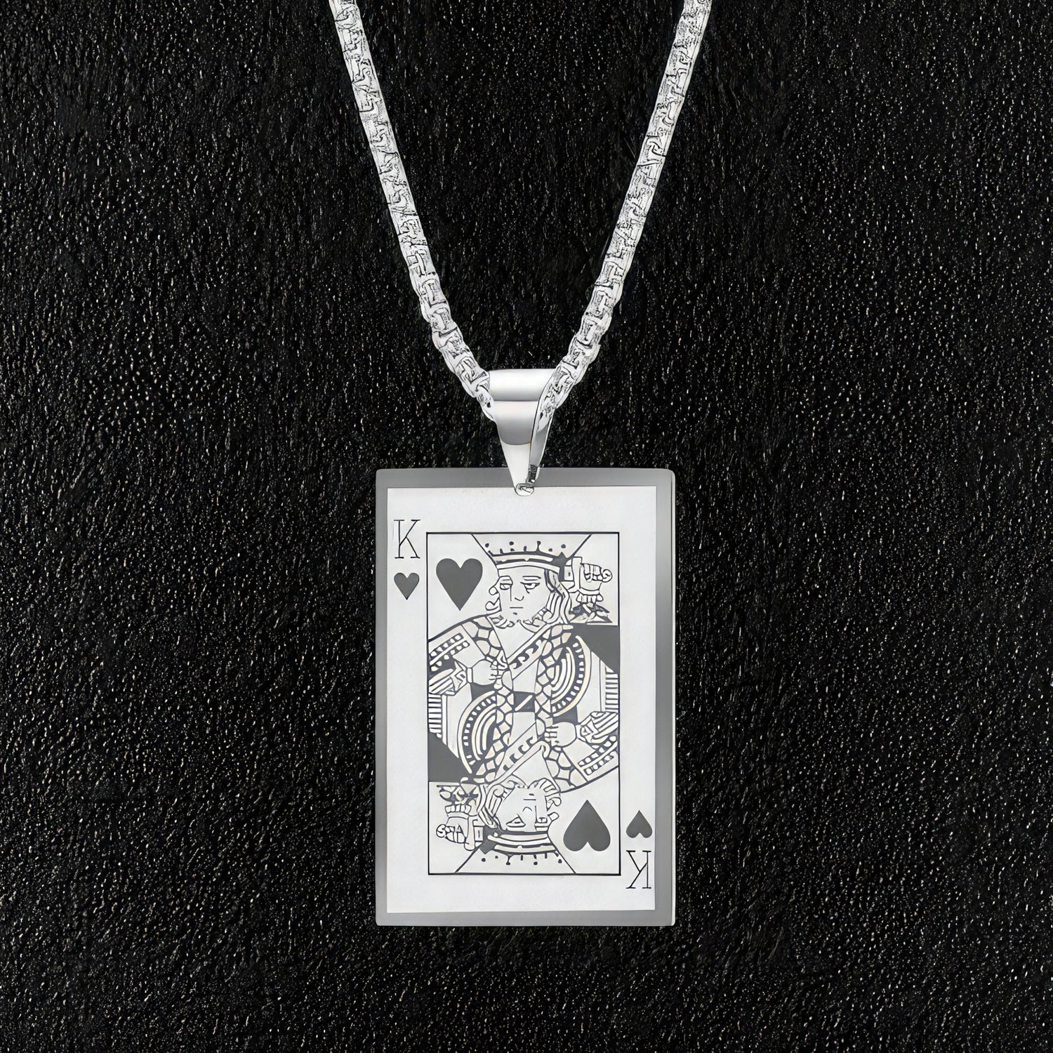 Stainless Steel King Of Hearts Pendant