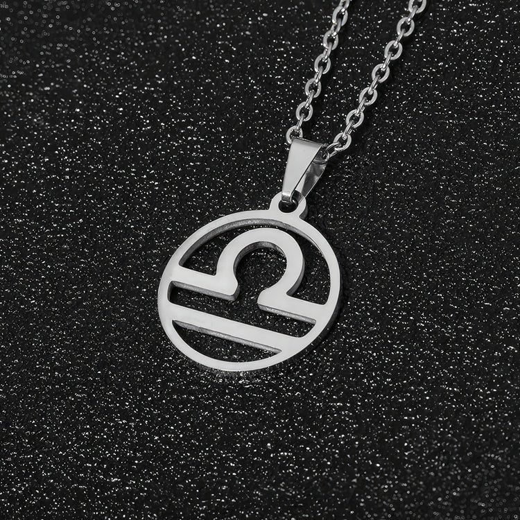 Minimalist Libra Zodiac Sign Pendant Necklace