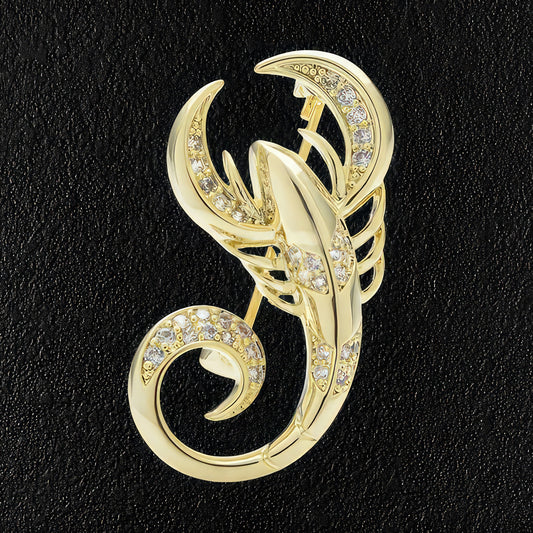 Men's Gold Scorpion Brooch