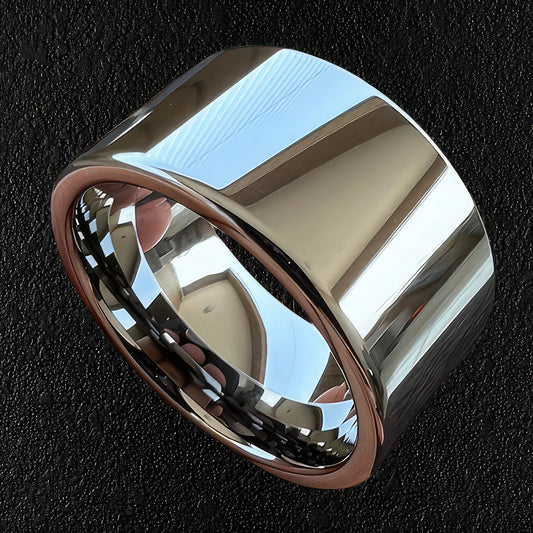 Wide Flat Surface Tungsten Ring
