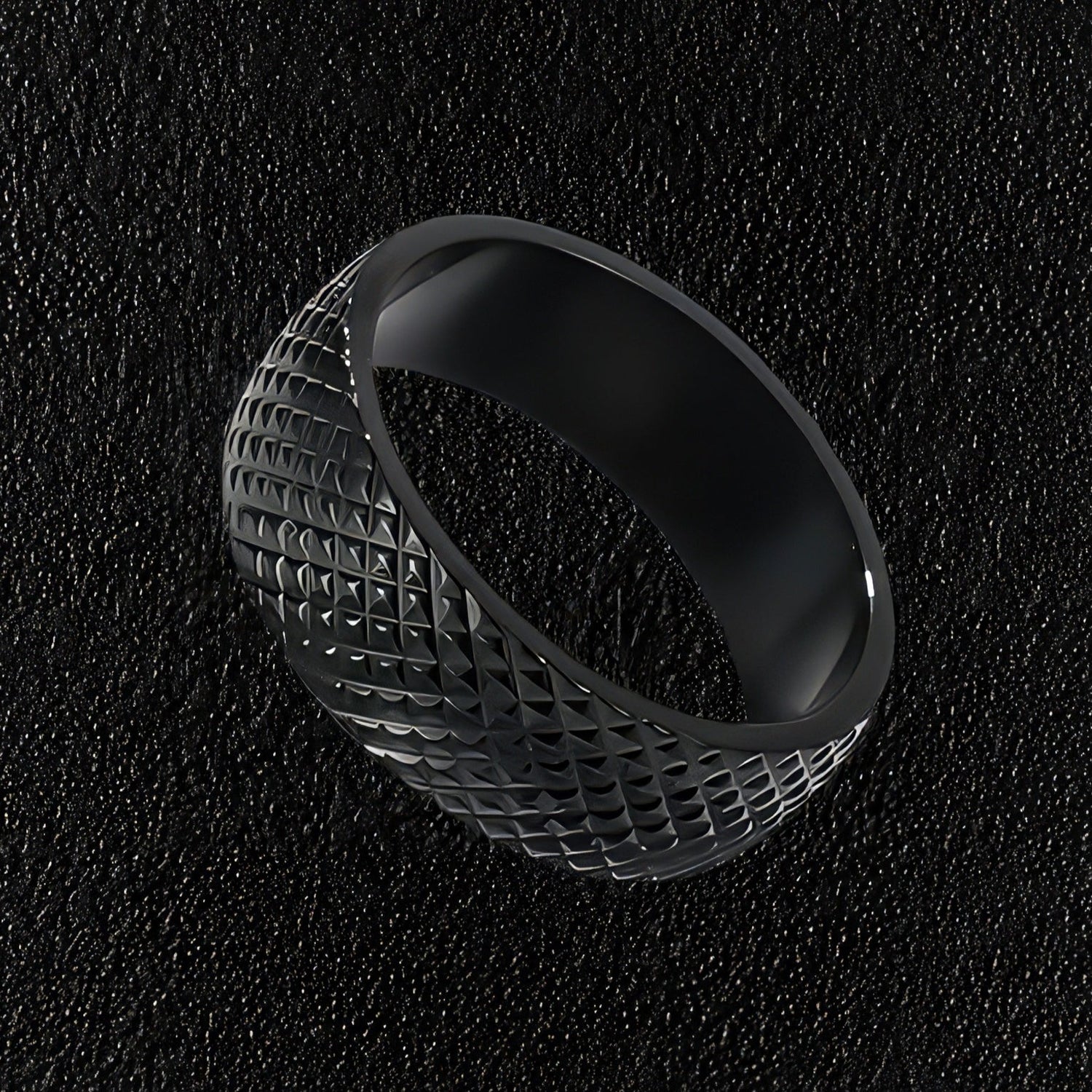 Man's Textured Surface Ring