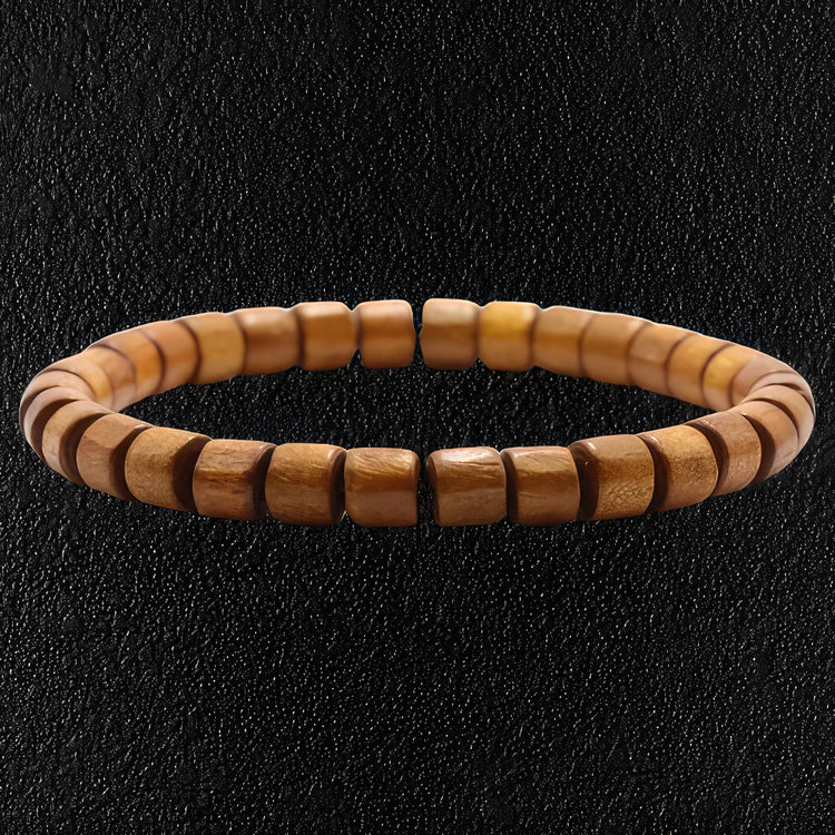 Tan Wooden Bead Bracelets