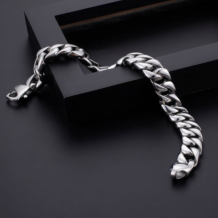 Rounded Link Cuban Curb Bracelet For Men