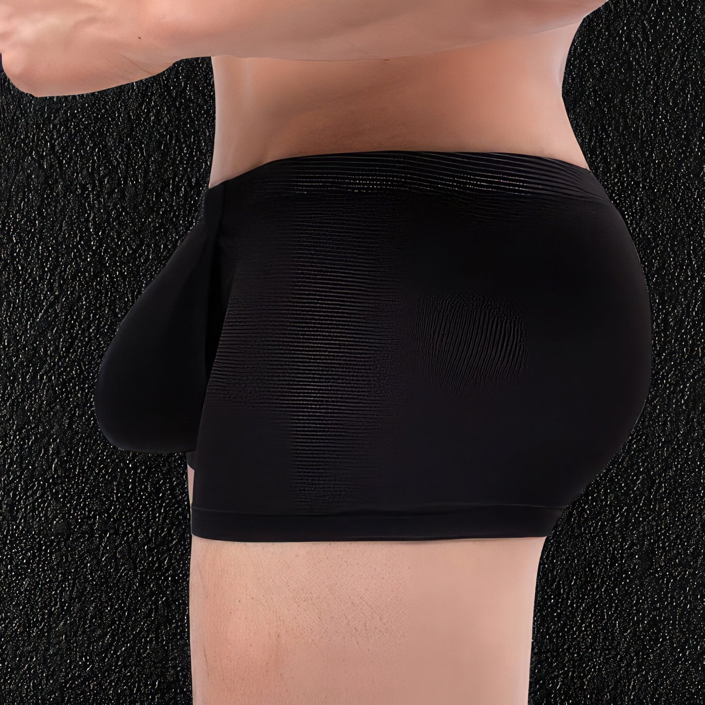 Black Front Enhancing Boxer Briefs