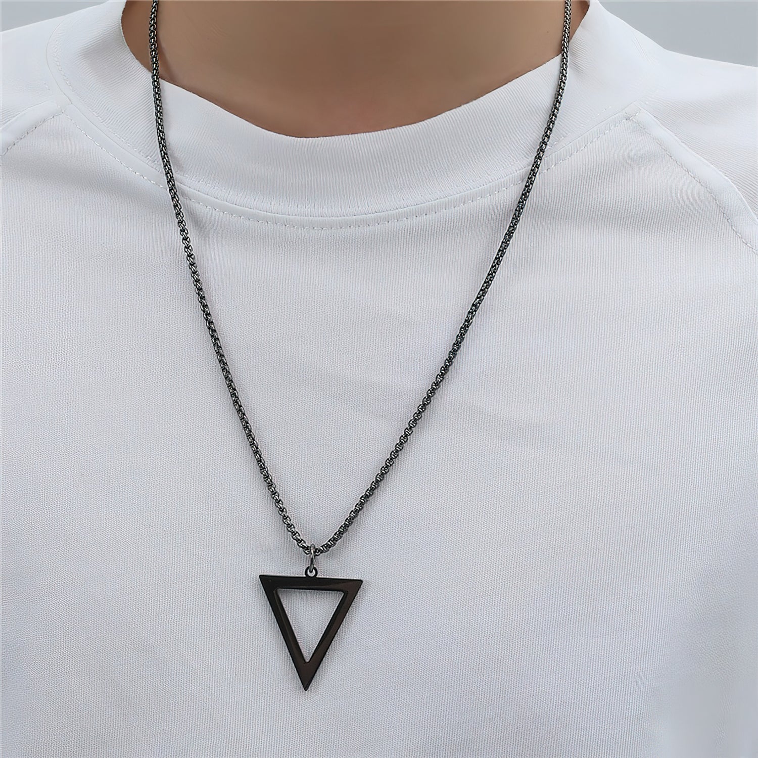 Triangle Pendant Necklace For Men