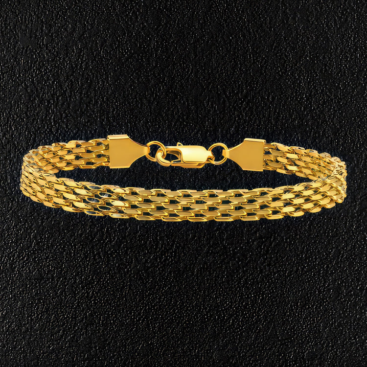 Gold Stainless Steel Fine Link Bracelet