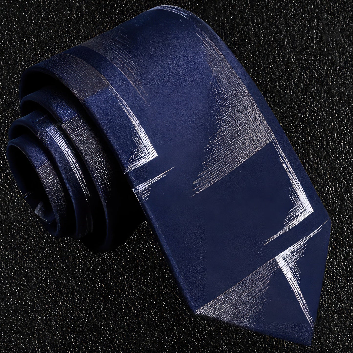 Blue Silk Modern Tie