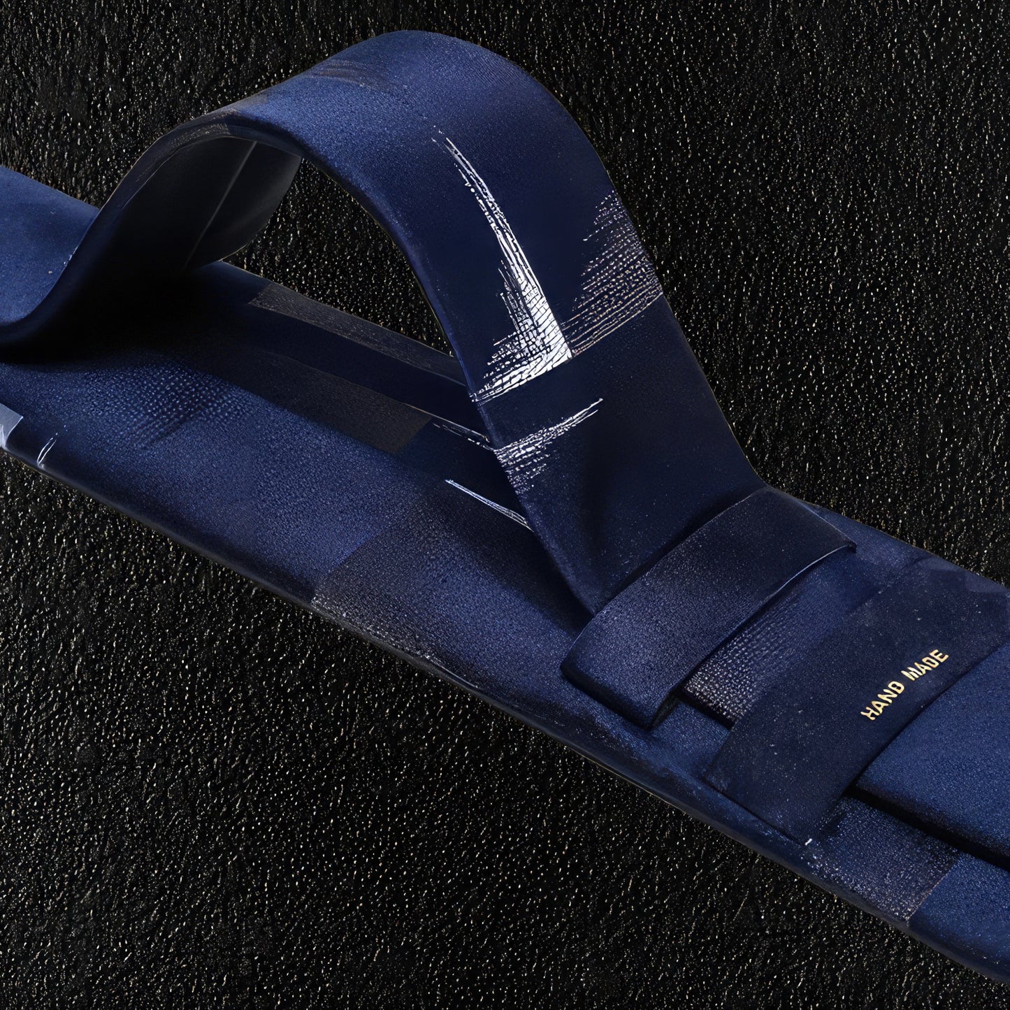 Blue Pure Silk Geometric Tie