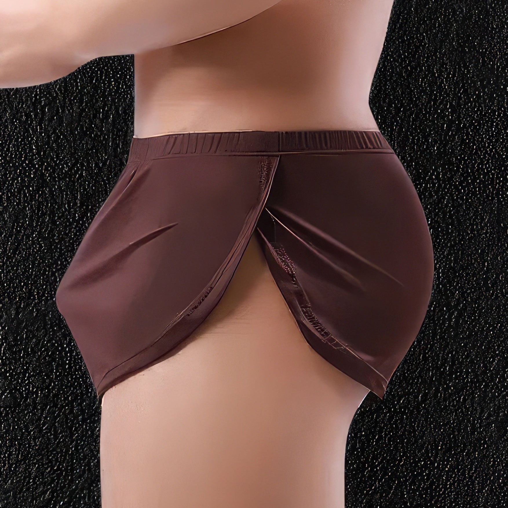 Bulging Muscle Brown Gym Shorts