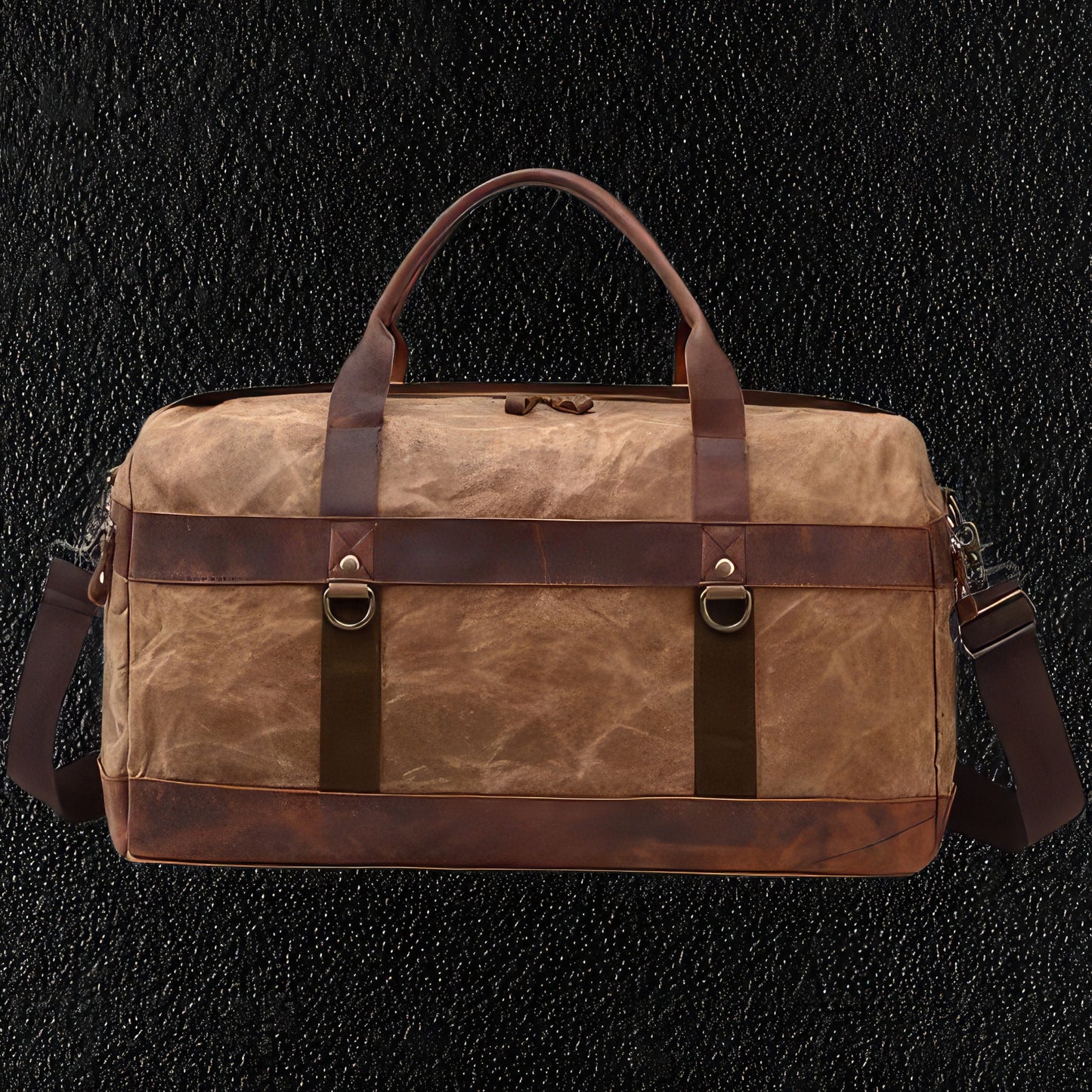 Waxed Khaki Canvas Carry-On Travel Bag