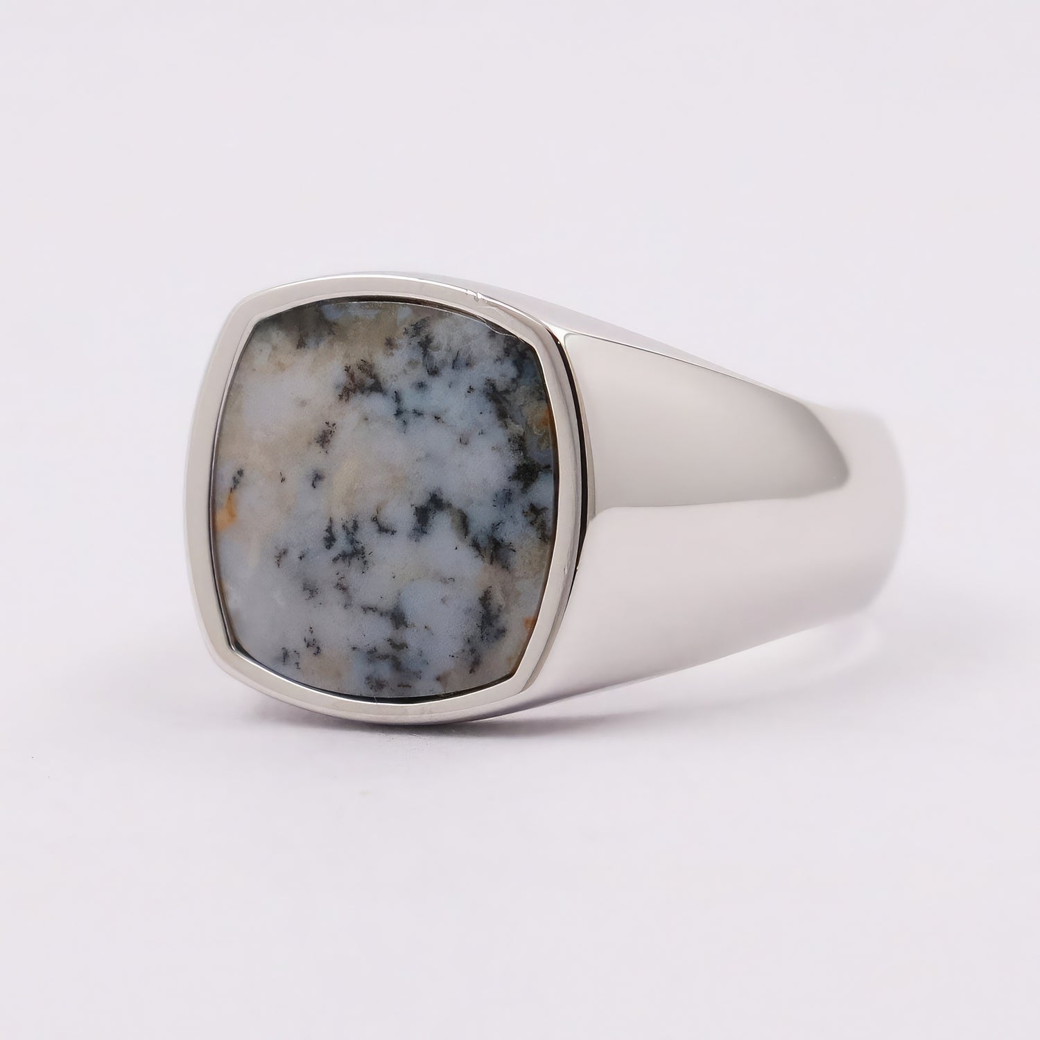 Sterling Silver Moss Opal Ring