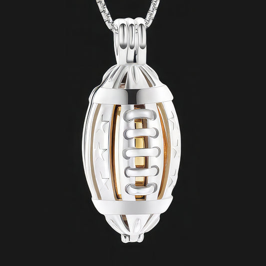 American Football Pendant & Necklace - Gold