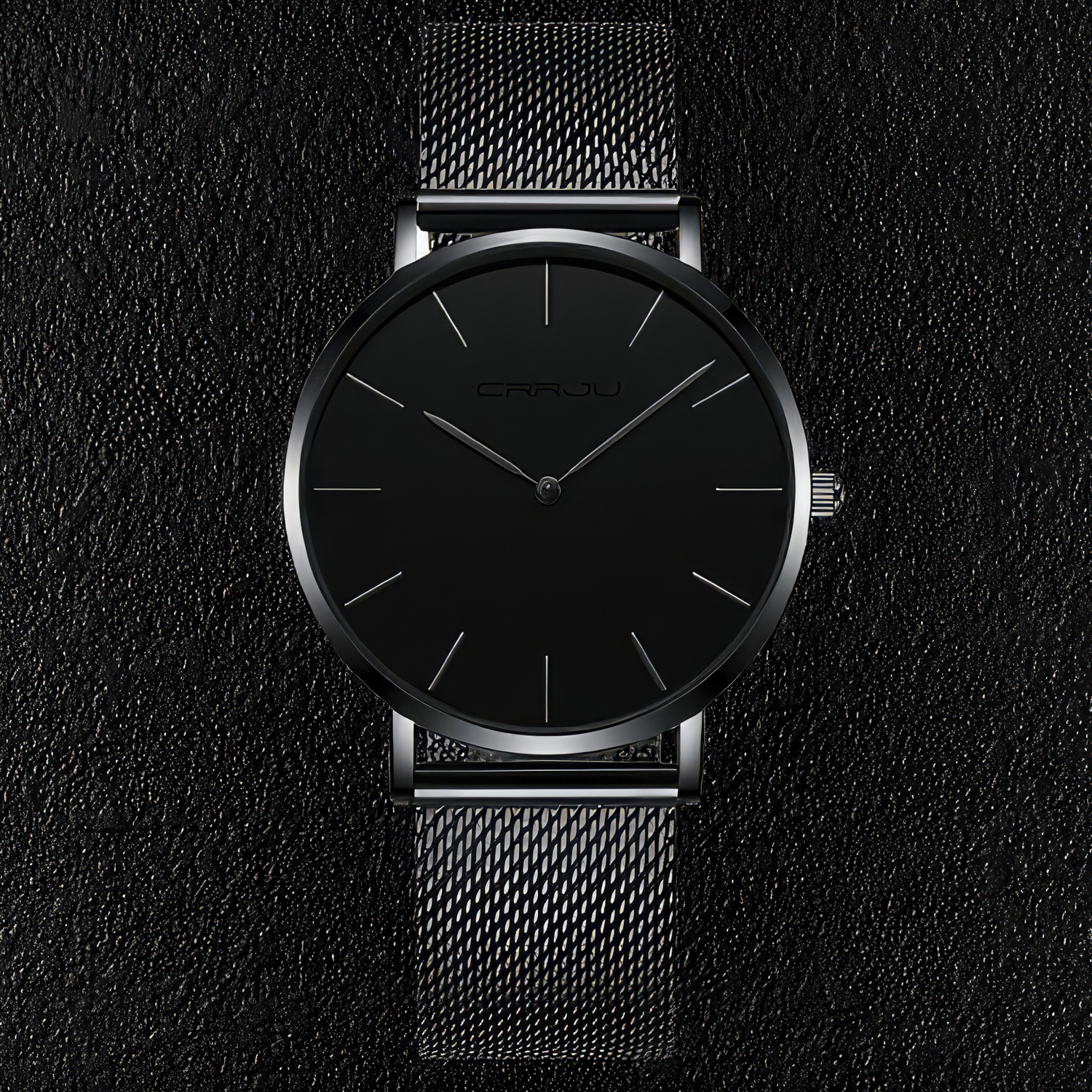 Stylish all black men's watch.