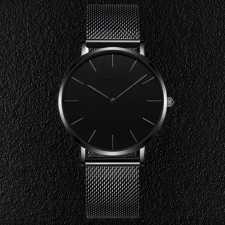 Stylish all black men's watch.