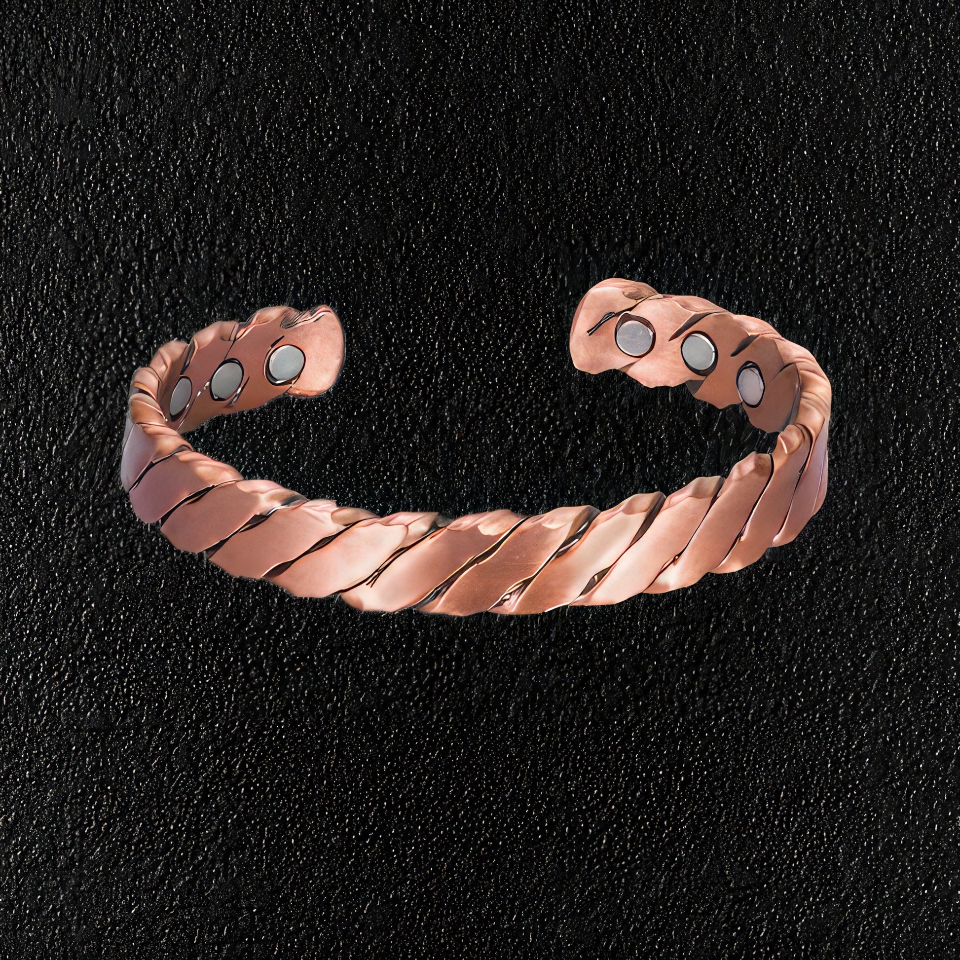 Brushed Copper Twist Bangle