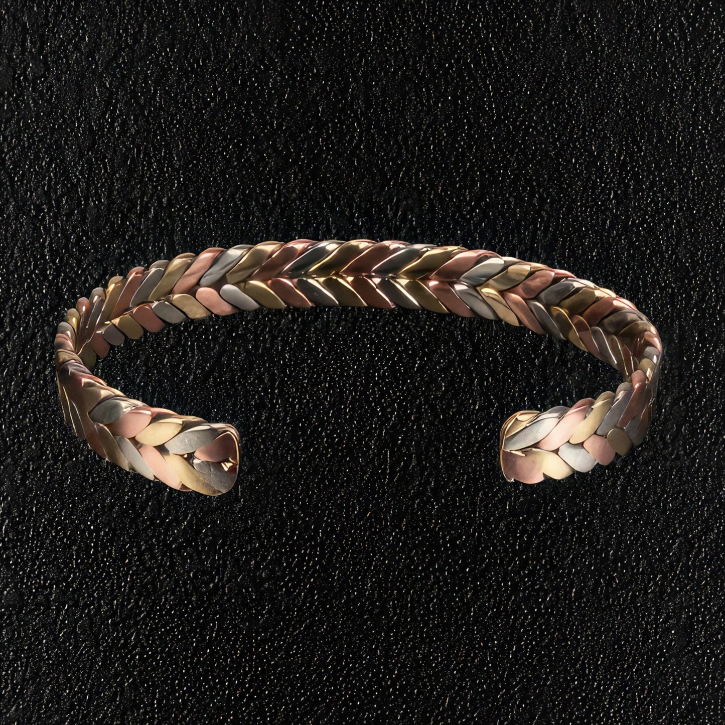 Men's Pure Copper Feather Bangle