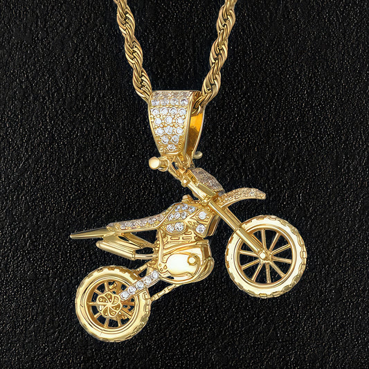 Trial Bike Pendant & Necklace