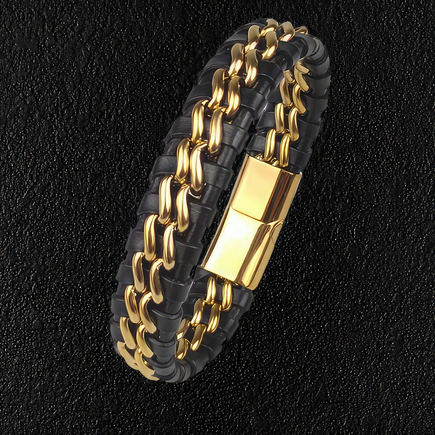 Leather & Chain Bracelet For Men