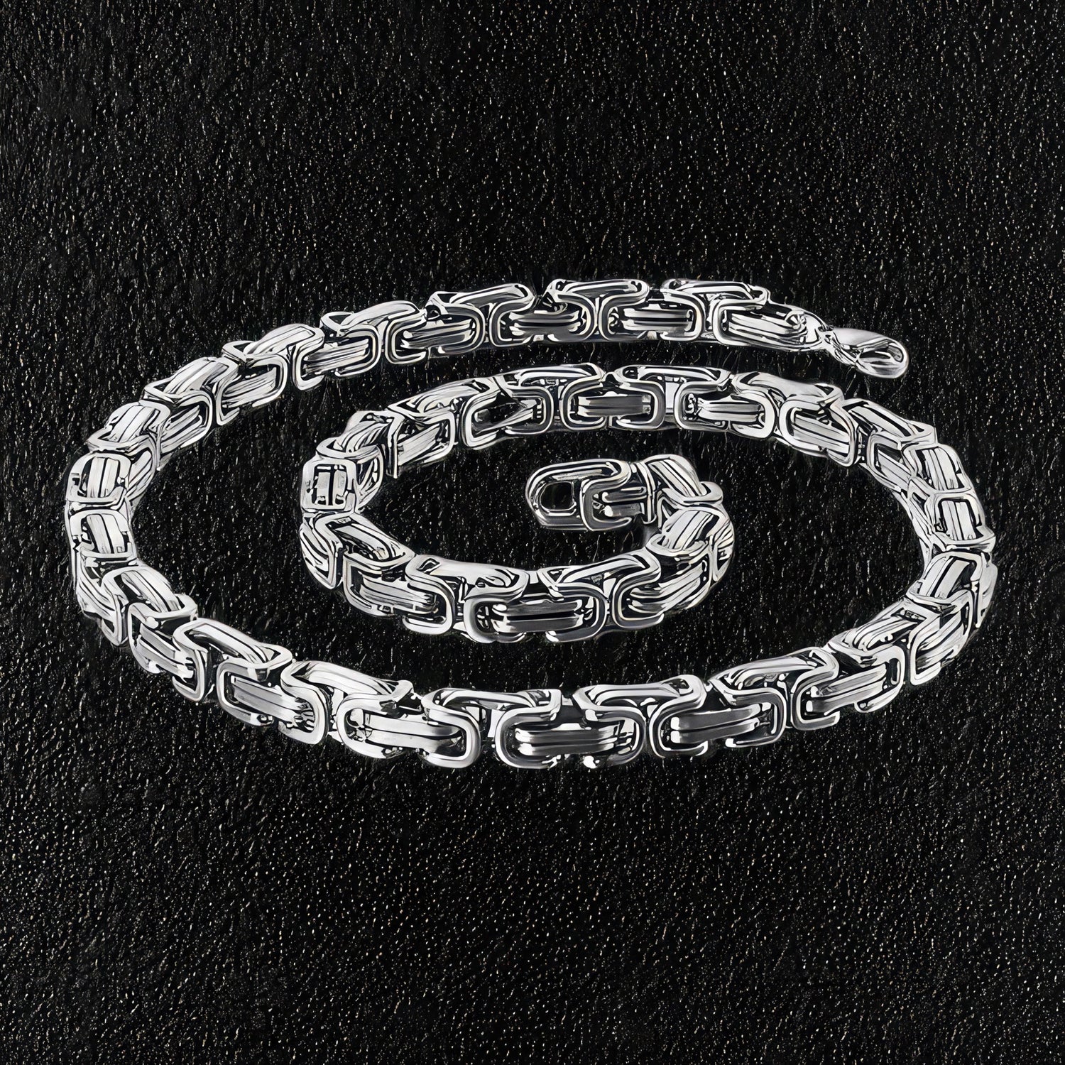 Silver Dubai Byzantine Necklace