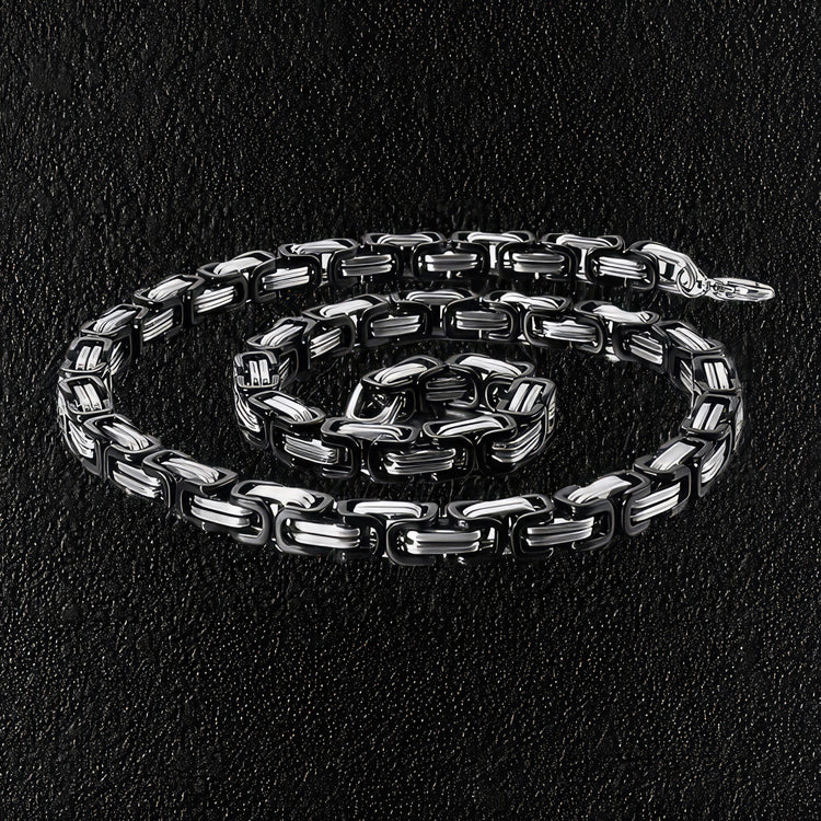Black & Silver Dubai Byzantine Necklace
