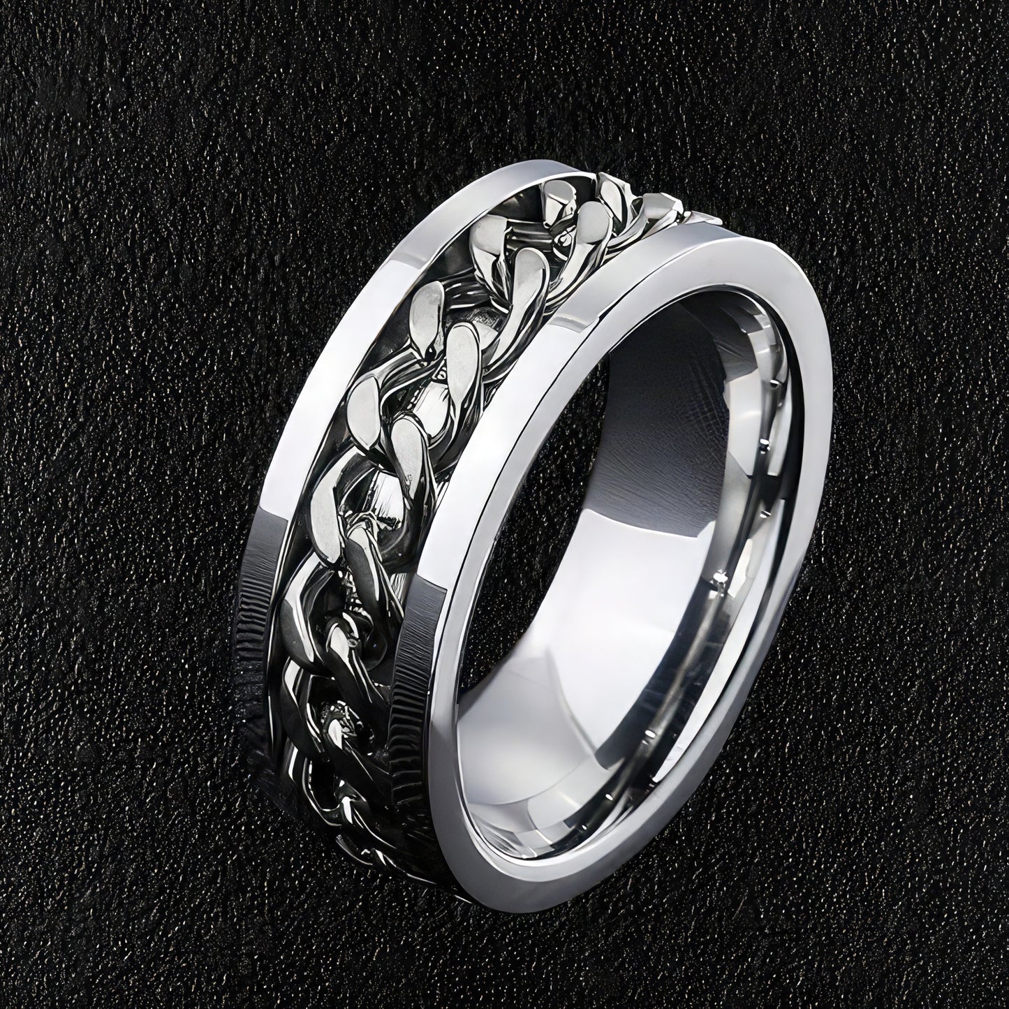 Men's Chain Spinner Ring