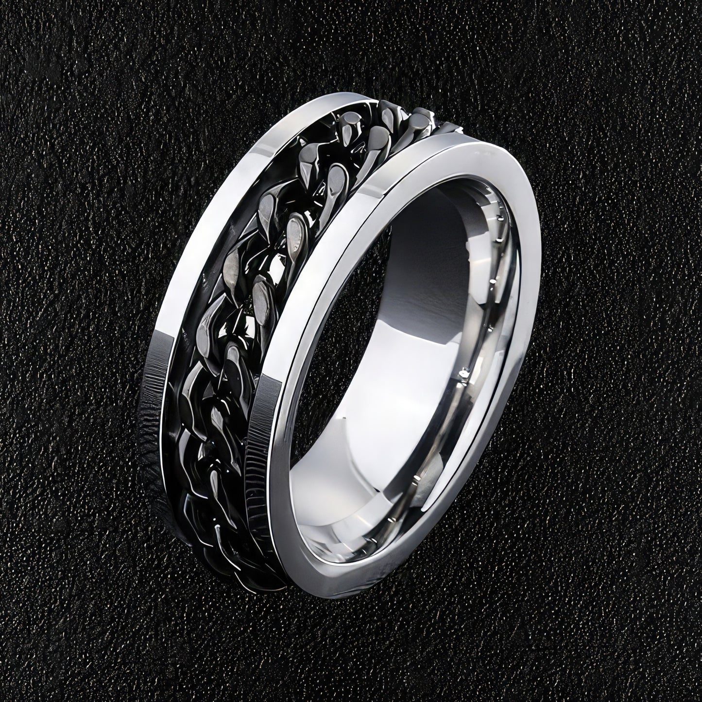 Chain Spinner Ring For Men