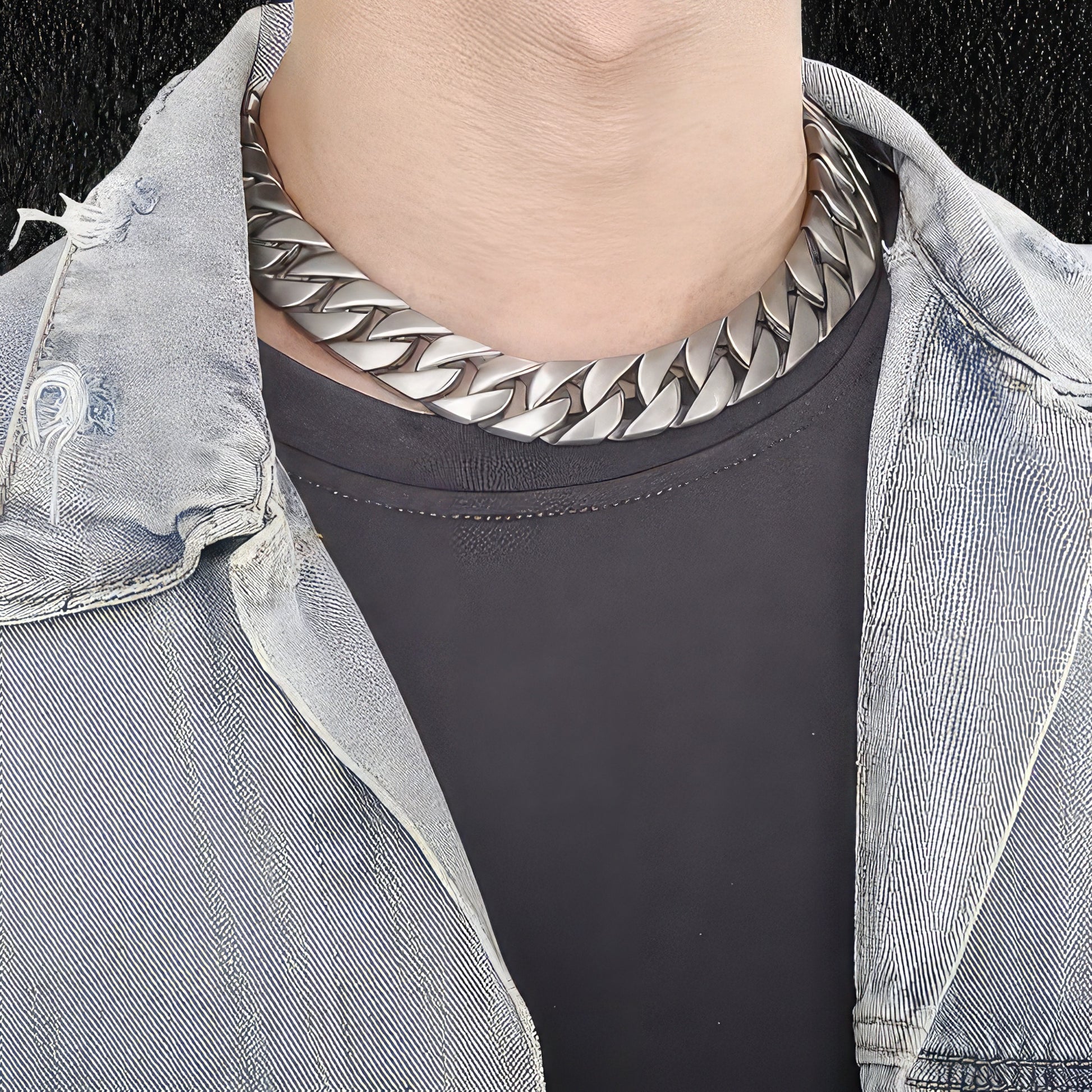 Heavy Steel Neck Chain For Men