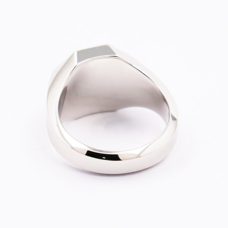 Sterling Silver Hexagonal Onyx Ring