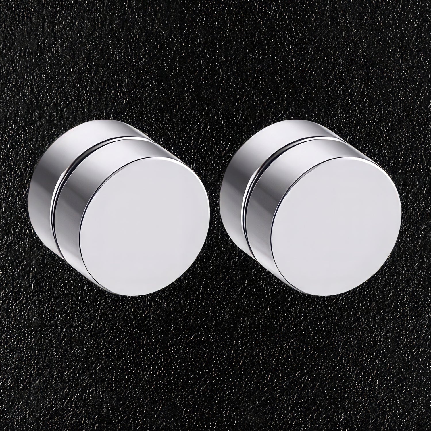 Silver Magnetic Dot Earrings