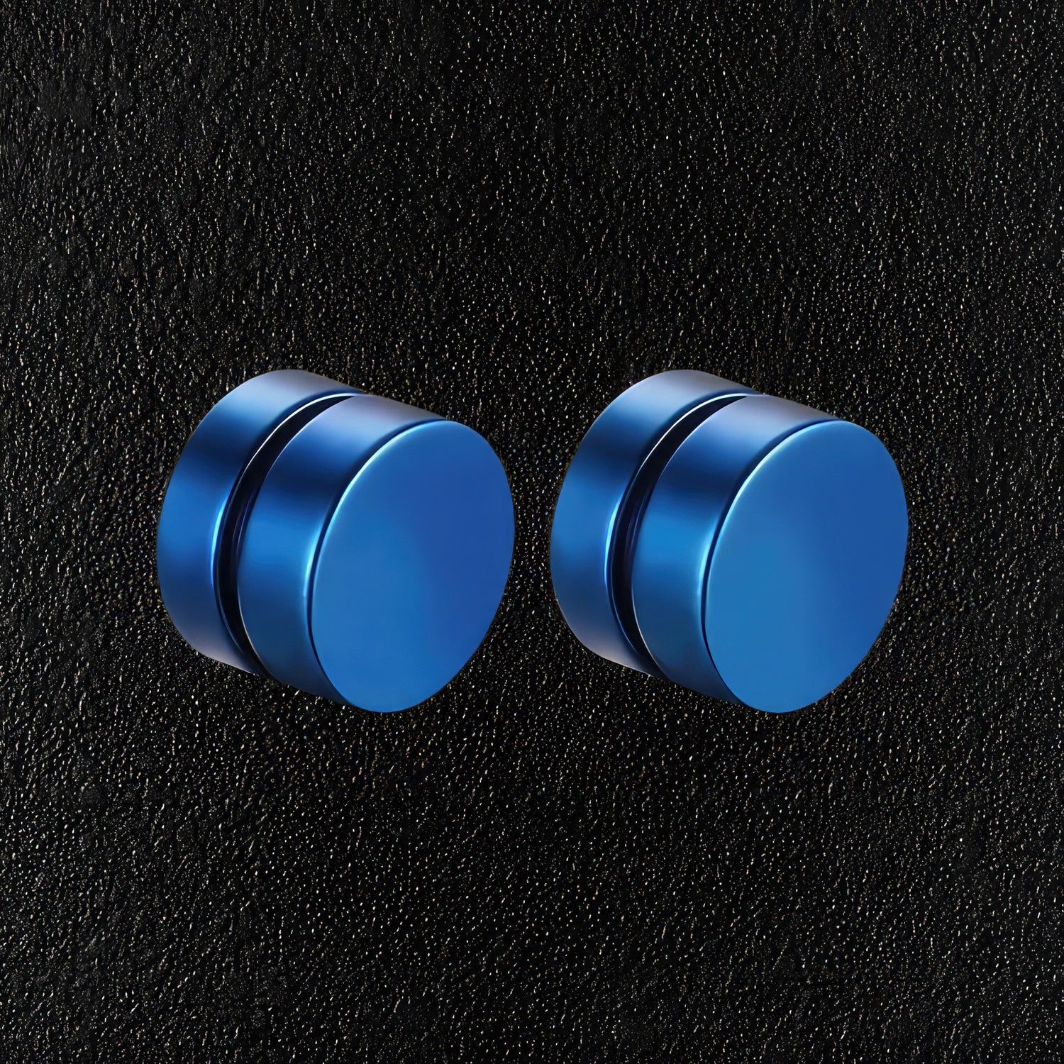 Blue Magnetic Dot Earrings