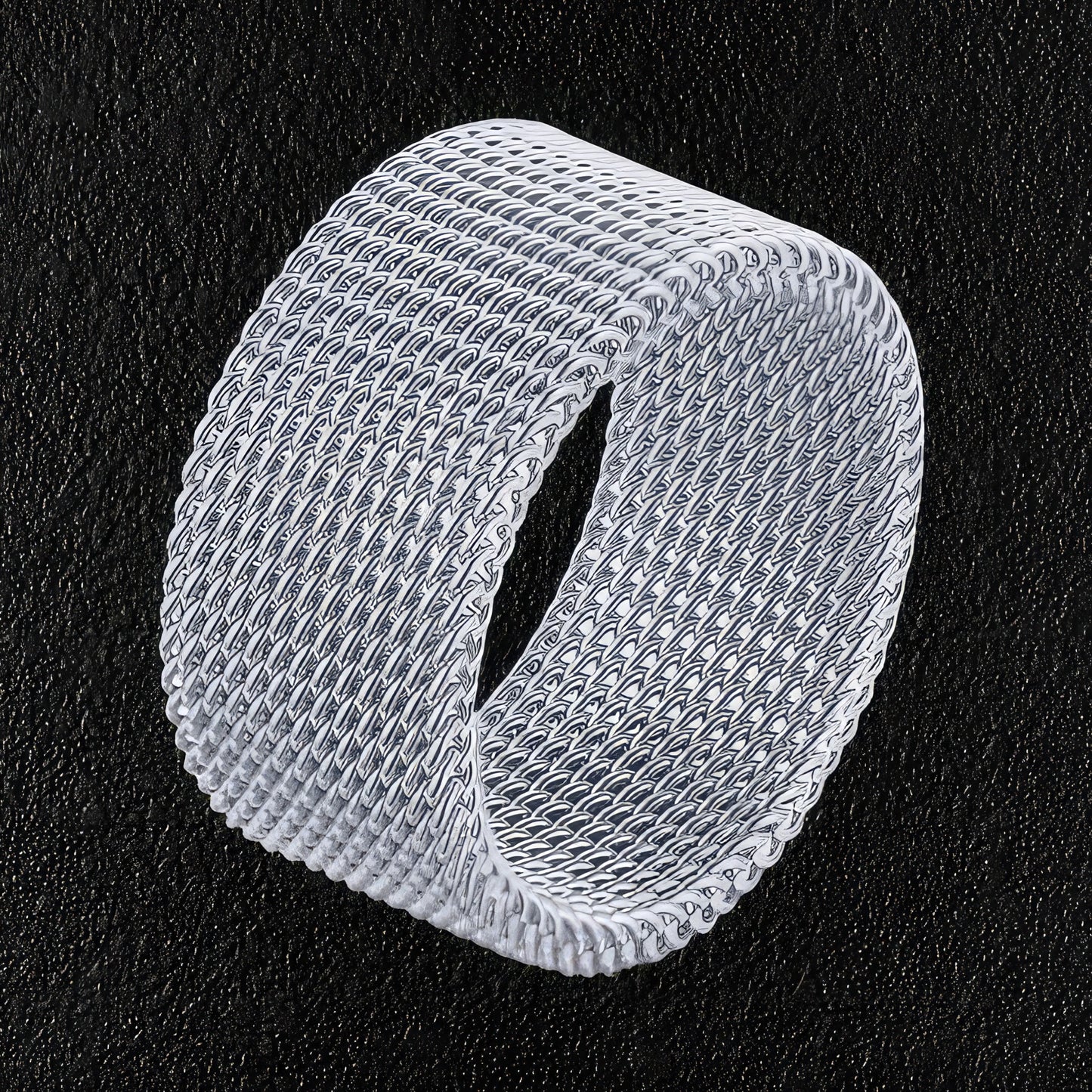 Men's Stainless Steel Mesh Ring