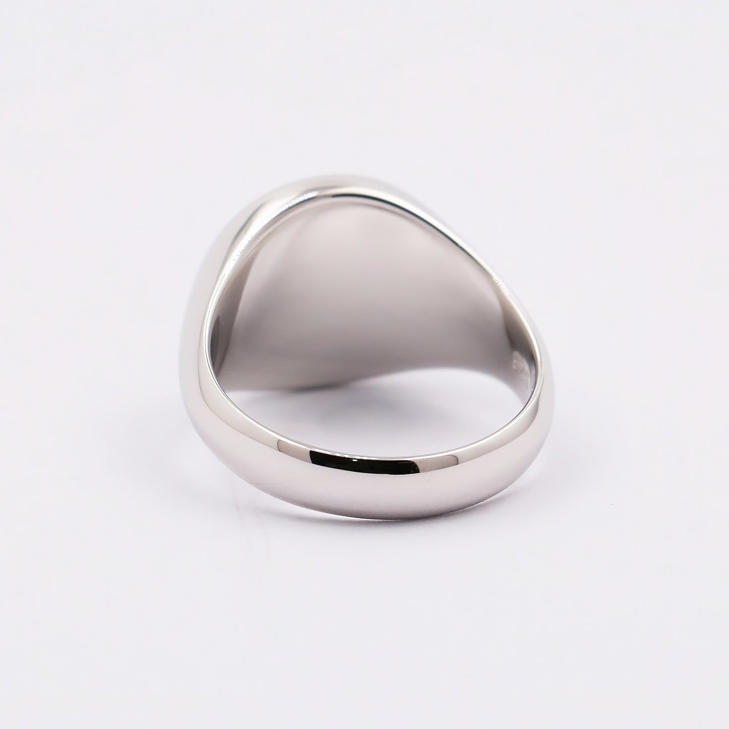 Sterling Silver Round Onyx Ring