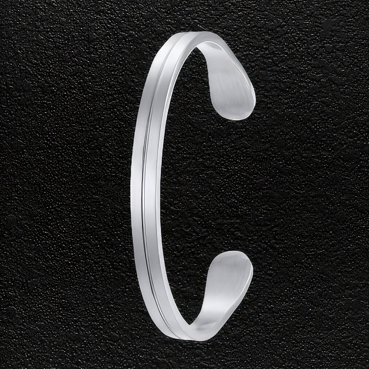Thin Line Stainless Steel Bangle