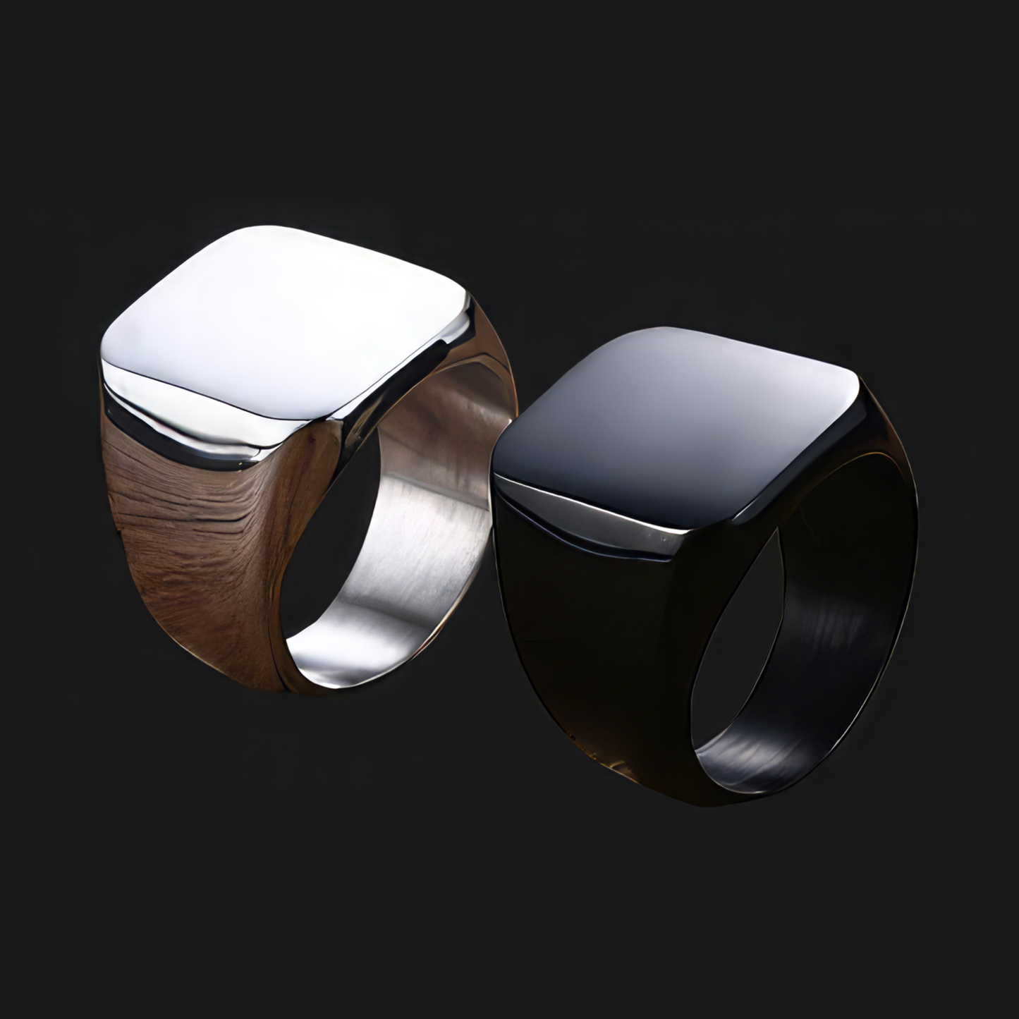 Men's Steel Signet Ring