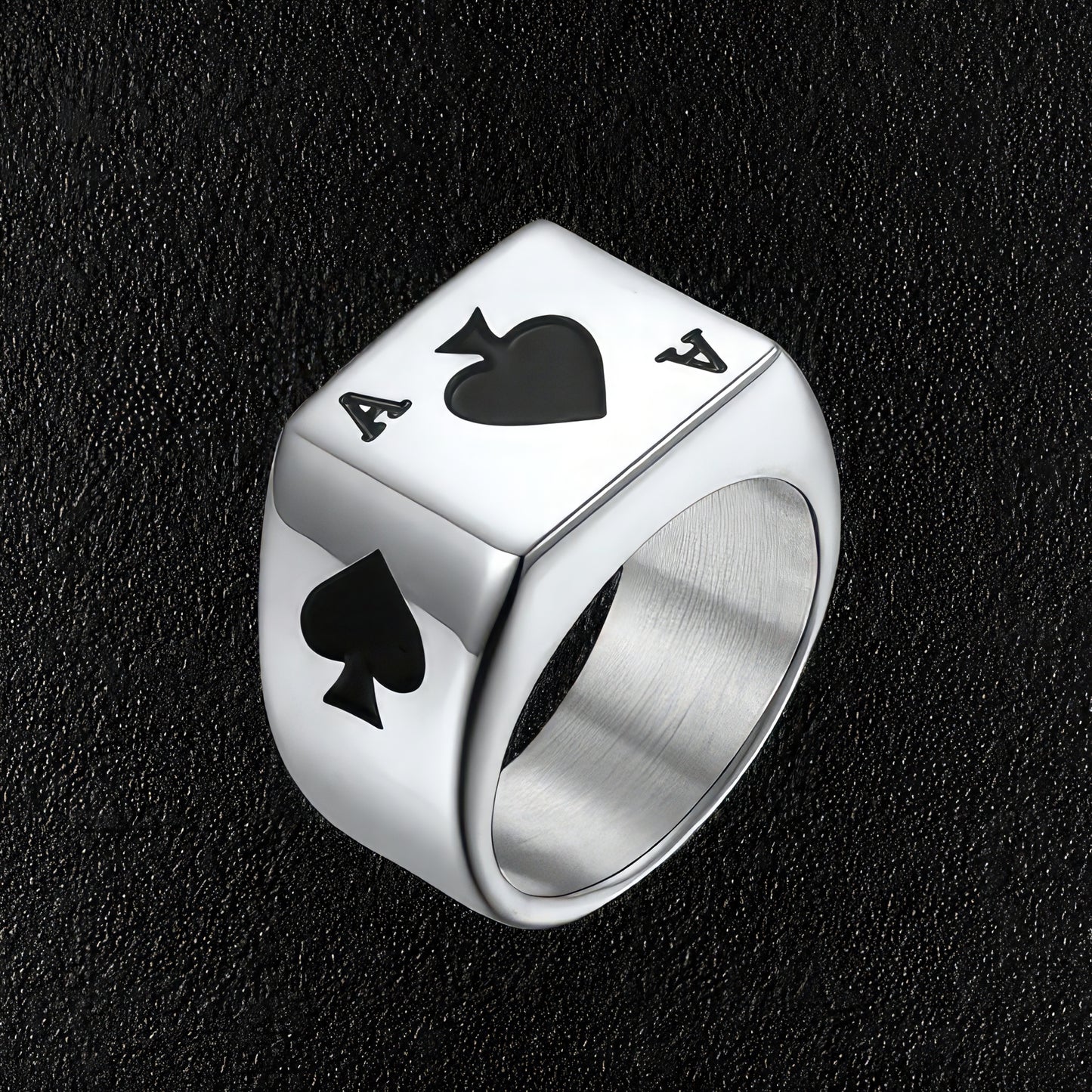 Ace Of Spades Signet Ring