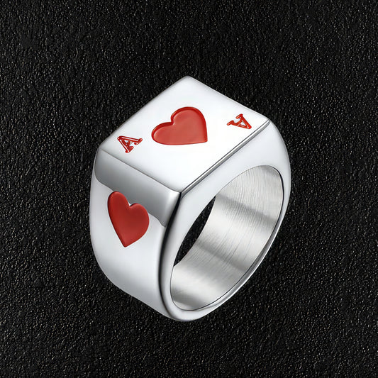 Ace Of Hearts Signet Ring
