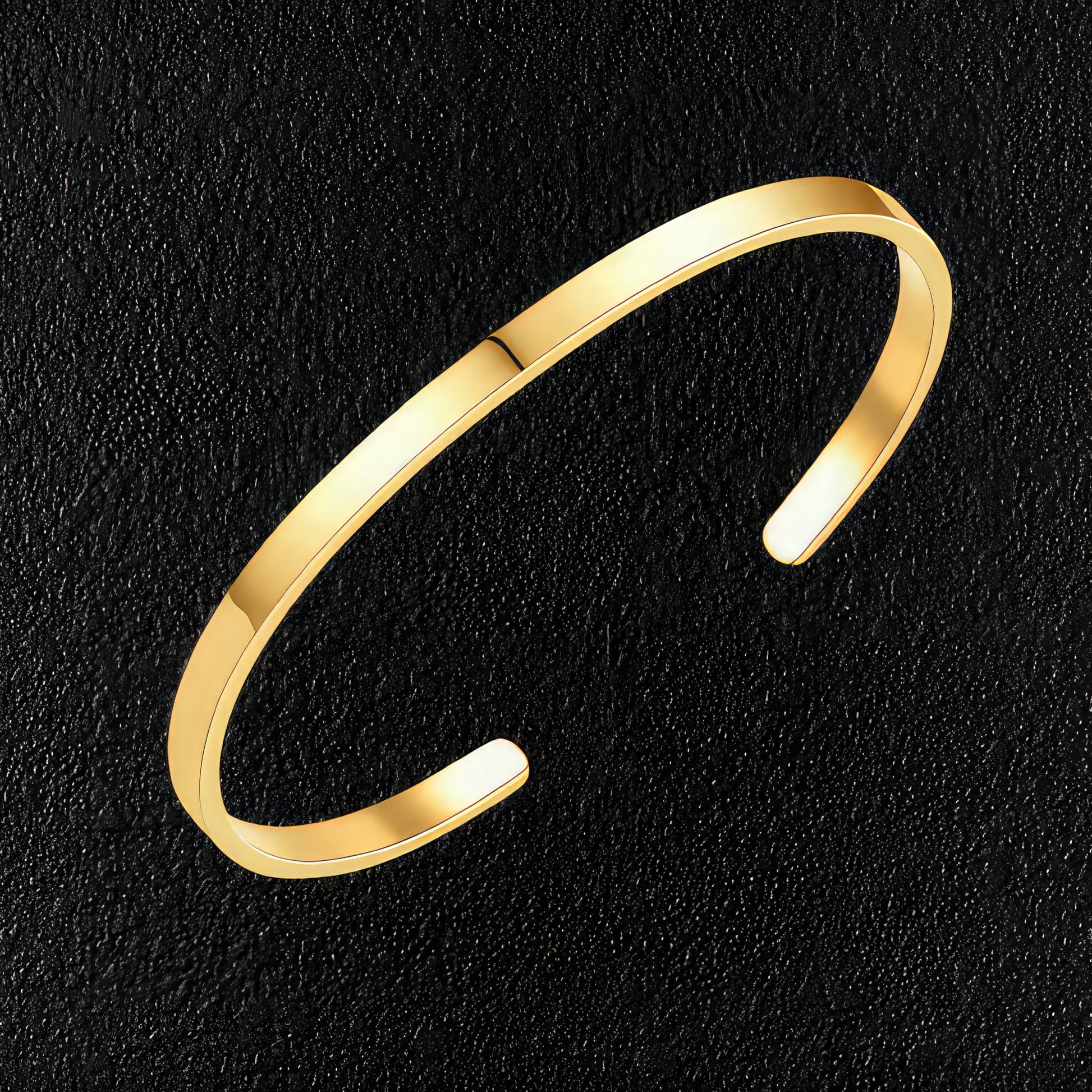 Men's Simple Gold Steel Bangle