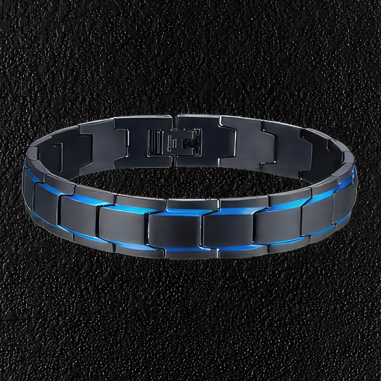 Sleek Black & Blue Bracelet