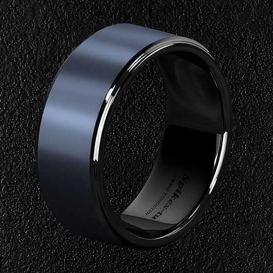 Sophisticated Blue Tungsten Ring
