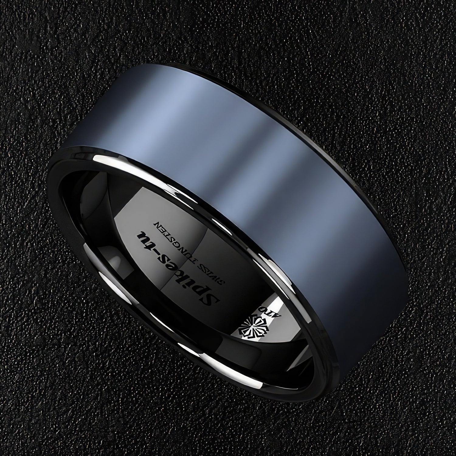 Zuringa Sophisticated Blue Tungsten Ring