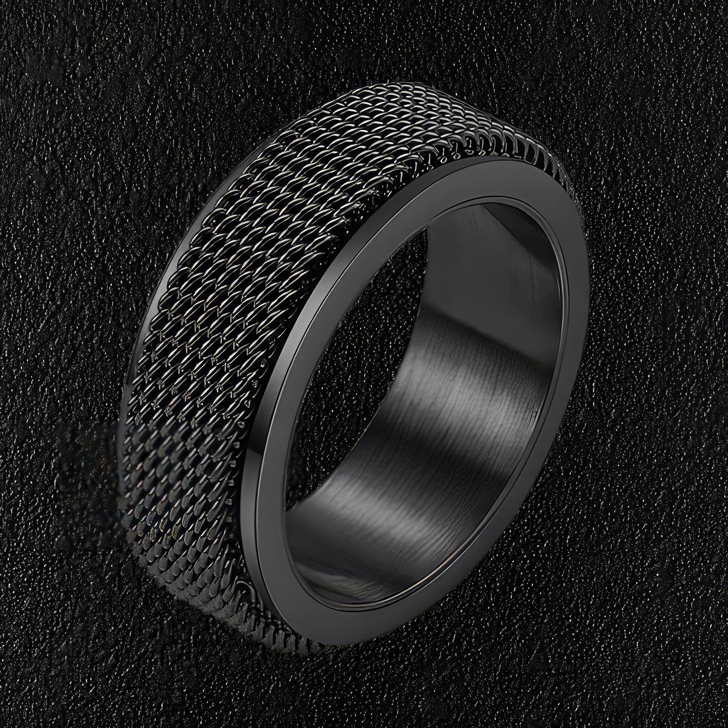 Steel Mesh Anxiety Ring