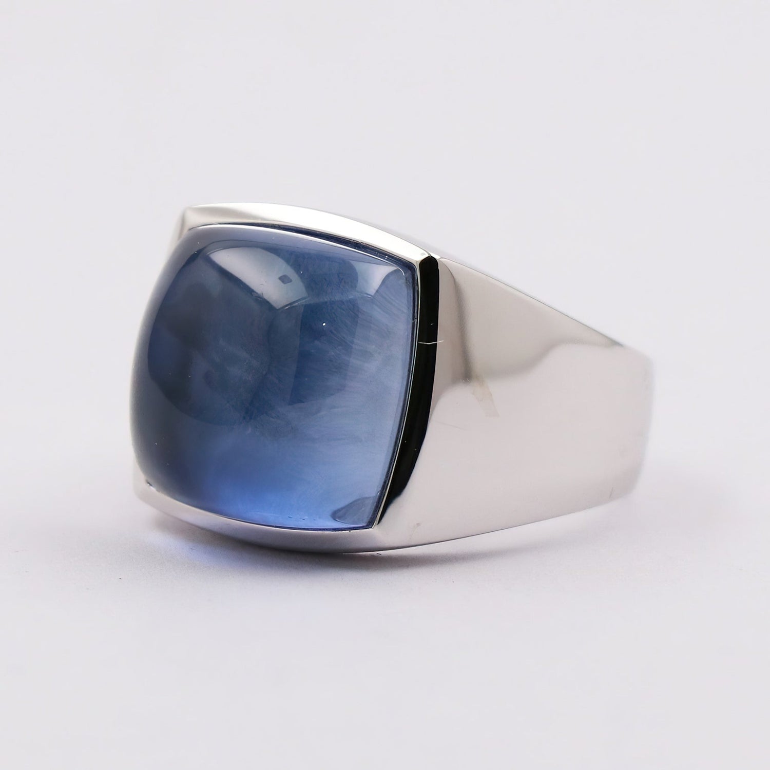 Sterling Silver Lab Sapphire Ring