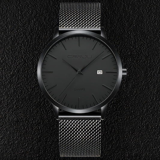 Ultra Thin Black Watch