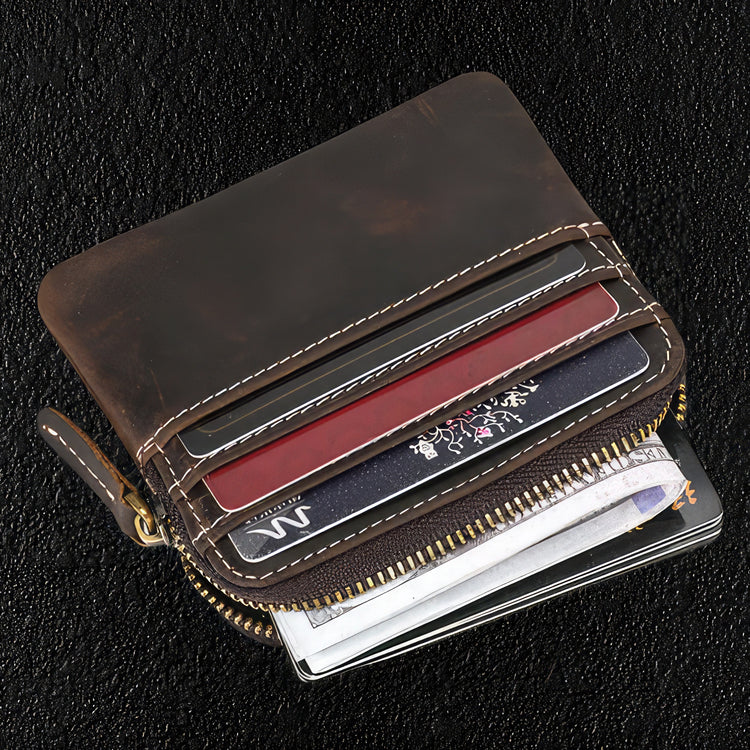 Men's High Speed Leather Wallet Card Slots