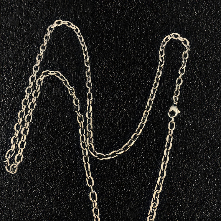 Titanium O Link Necklace