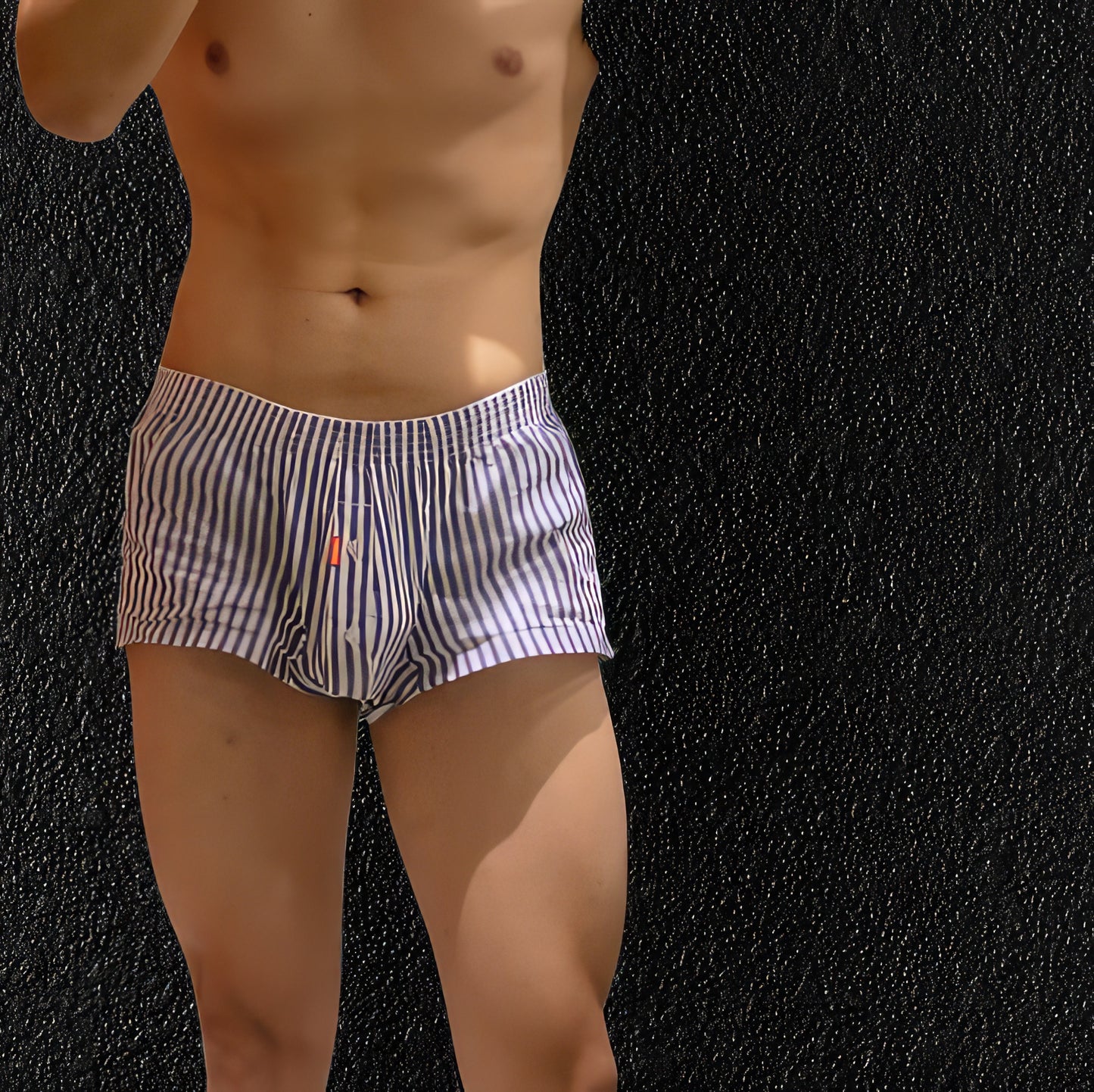 Men's Striped Pouch Boxer Briefs