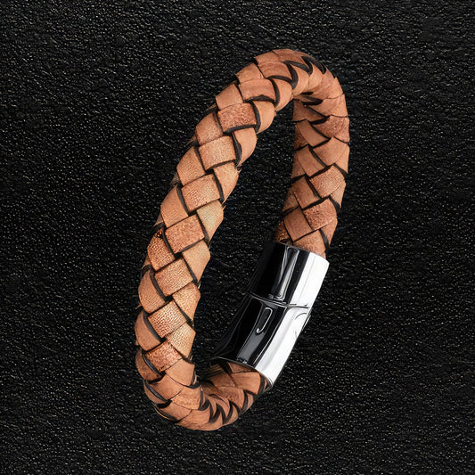 Black & Tan Leather Bracelet – Zuringa