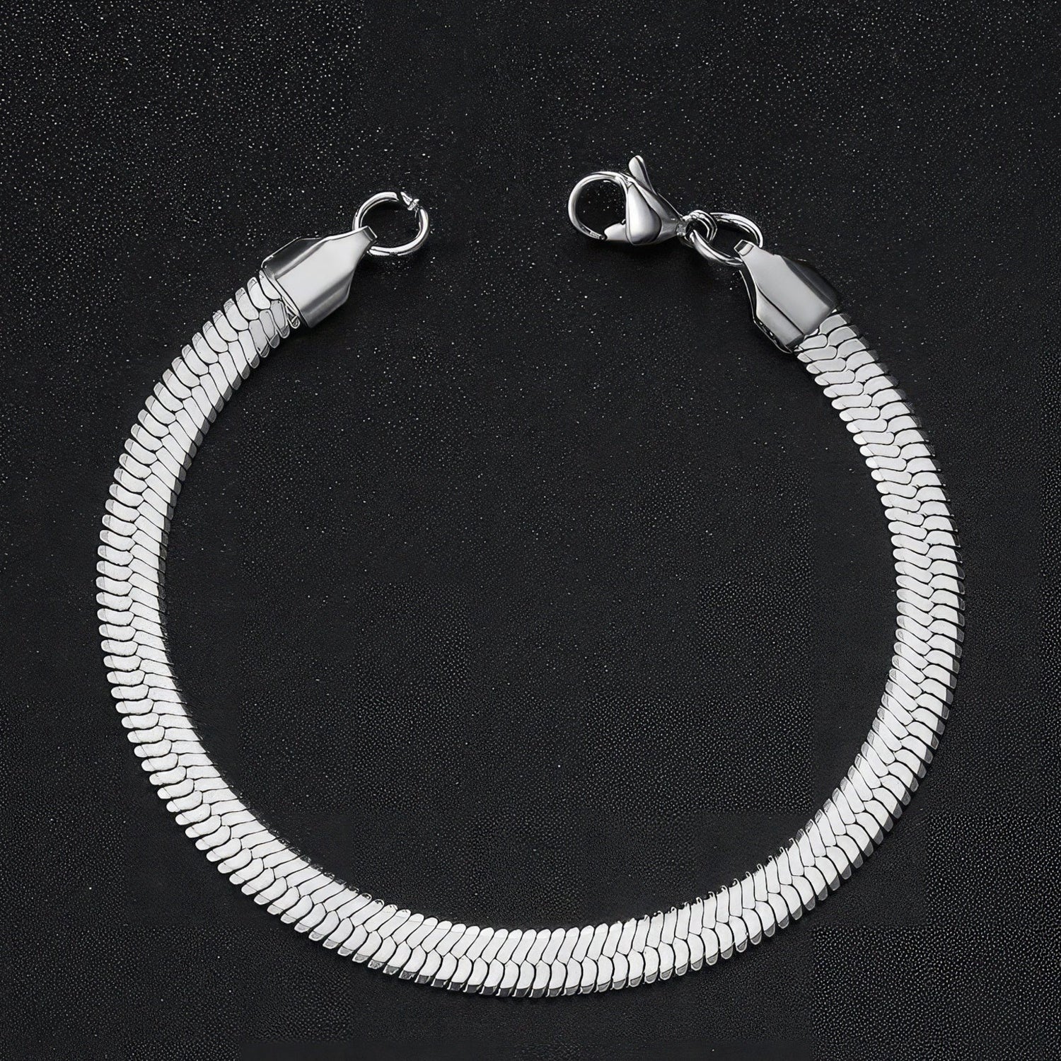 5mm Silver Blade Chain Bracelet