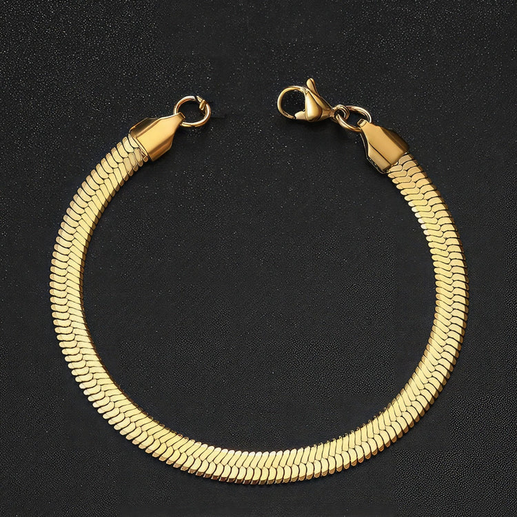 5mm Gold Blade Chain Bracelet