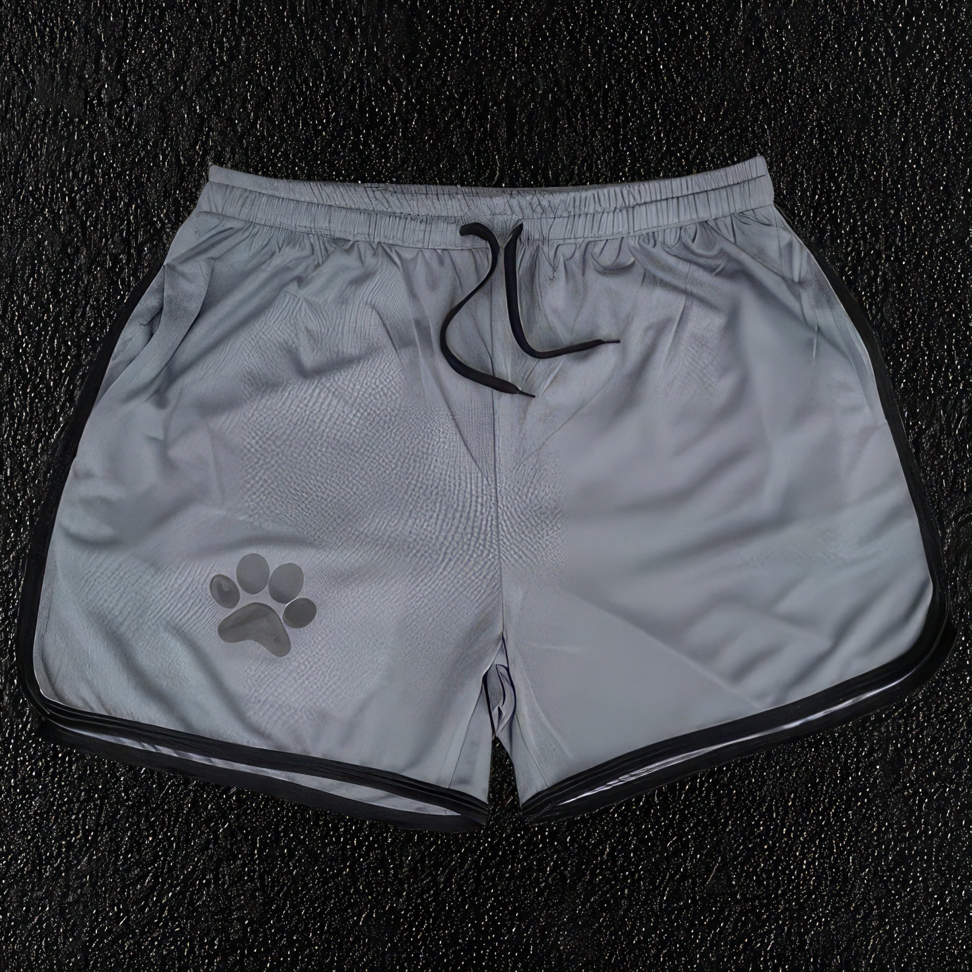 Gray & black & white men's jogging  shorts